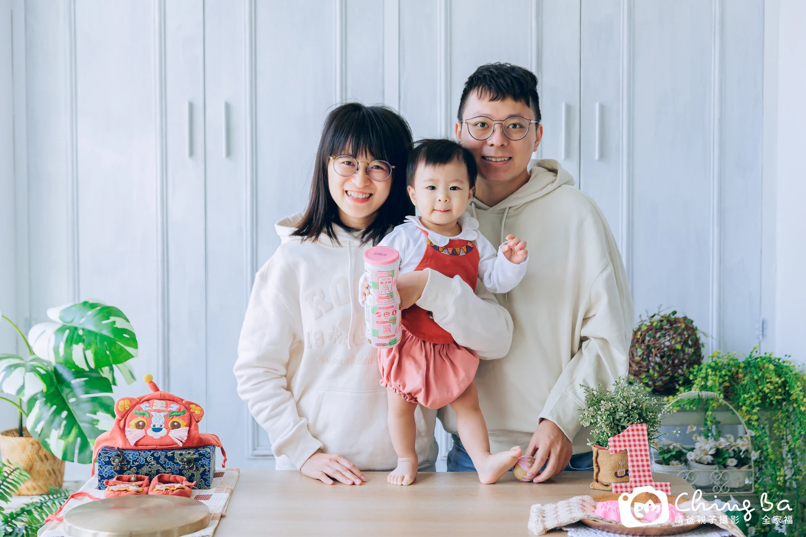 芸的台中小家庭抓周拍攝現場