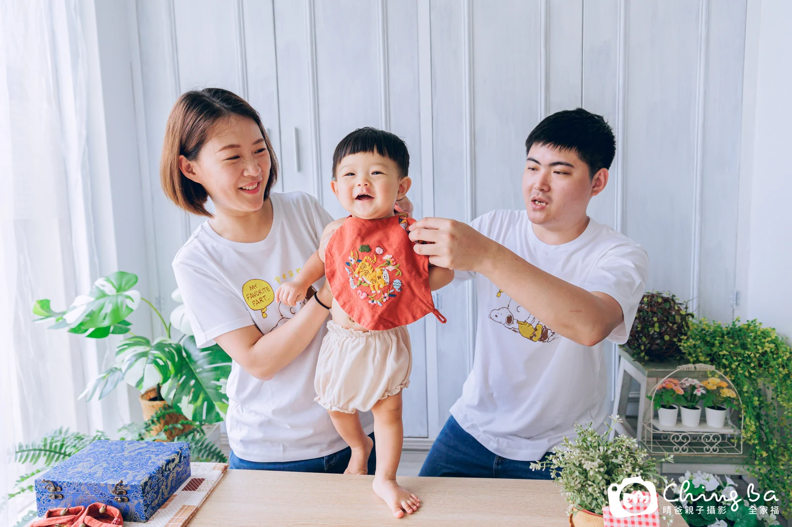 傑 1 歲寶貝 台中小家庭抓周紀念照｜晴爸親子攝影