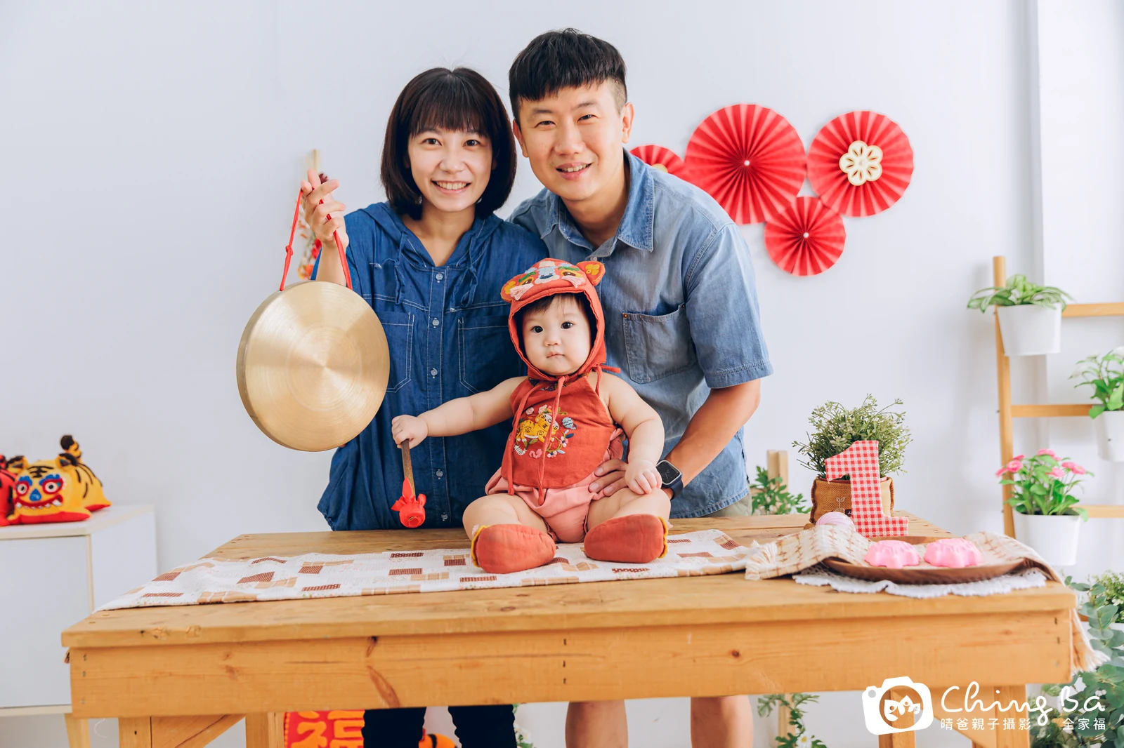 本丸的台中小家庭抓周拍攝現場