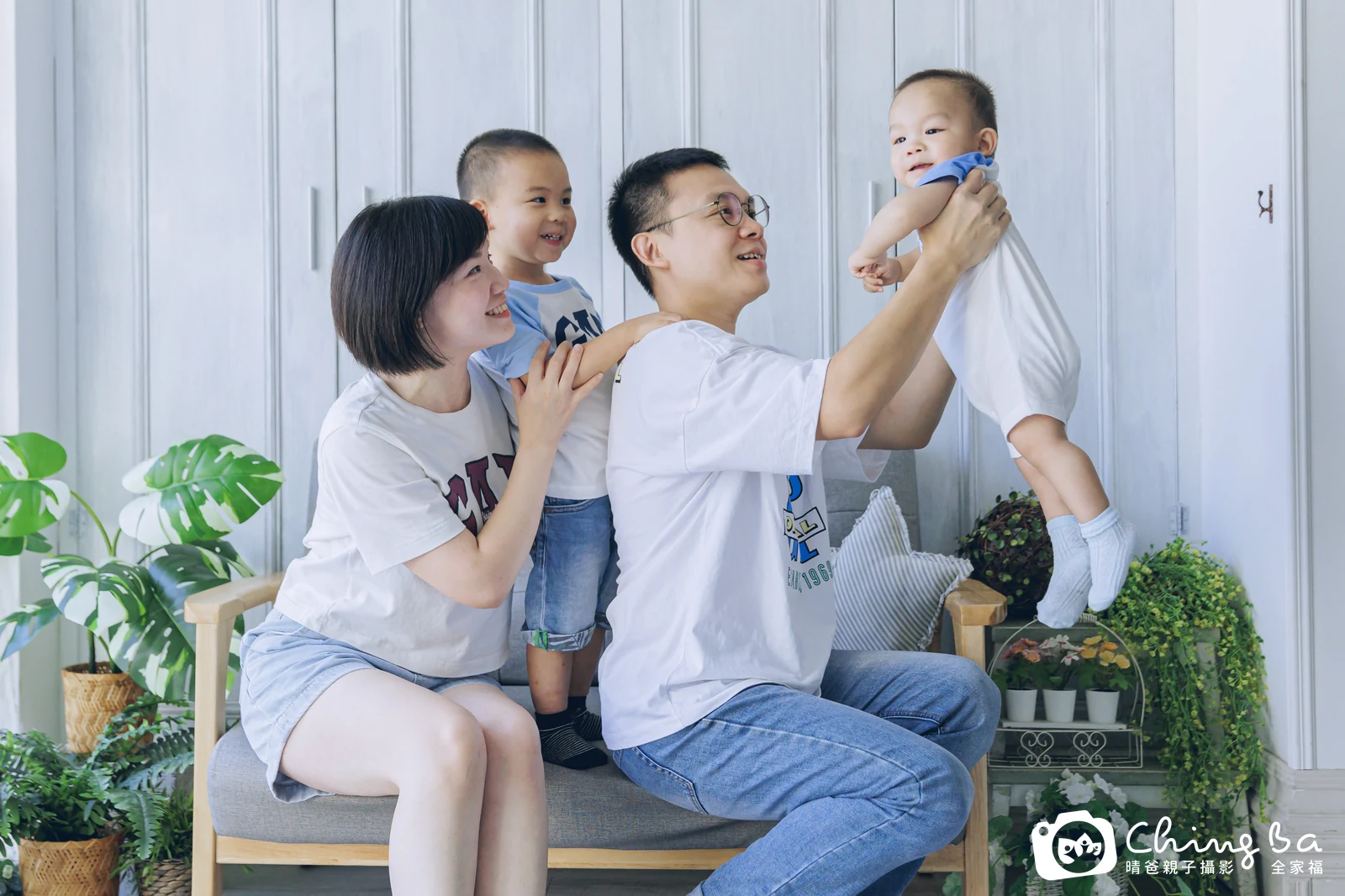 克的台中小家庭抓周拍攝現場