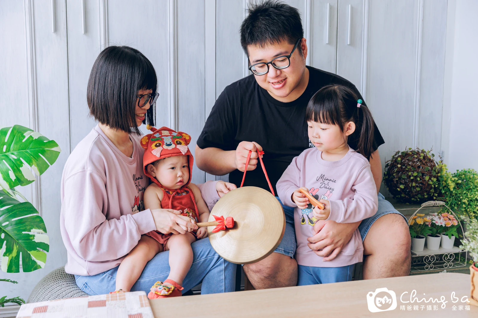妞妞的台中小家庭抓周拍攝現場