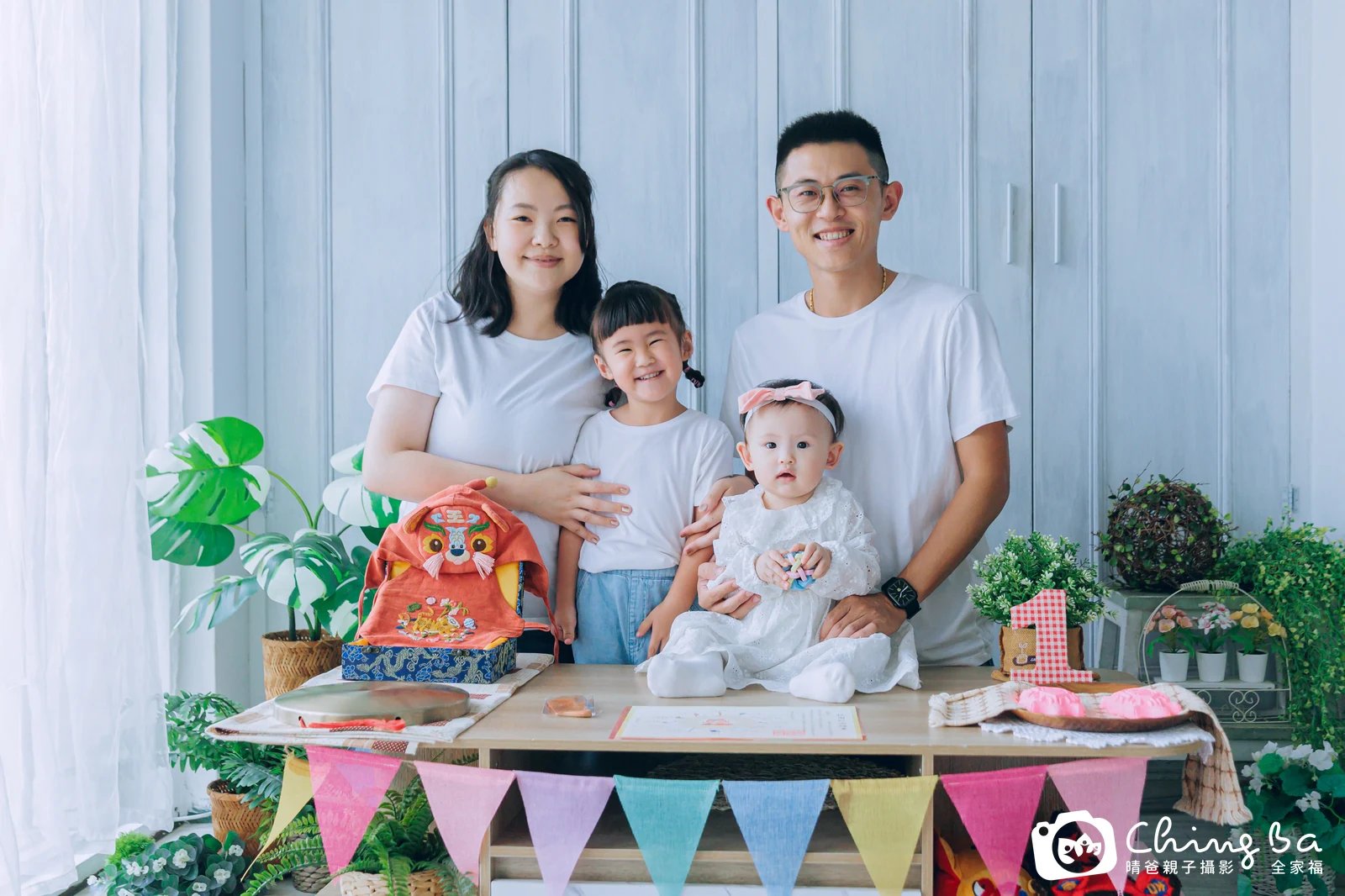 波波的台中小家庭抓周拍攝現場