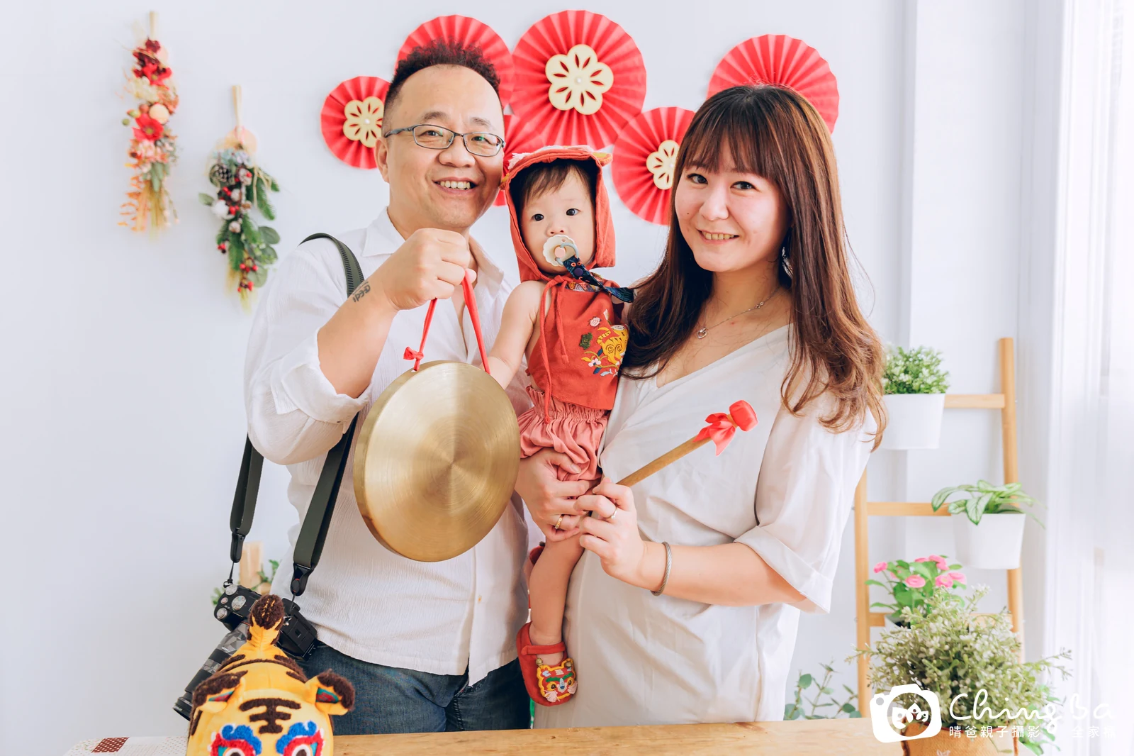 芯芯的台中小家庭抓周拍攝現場