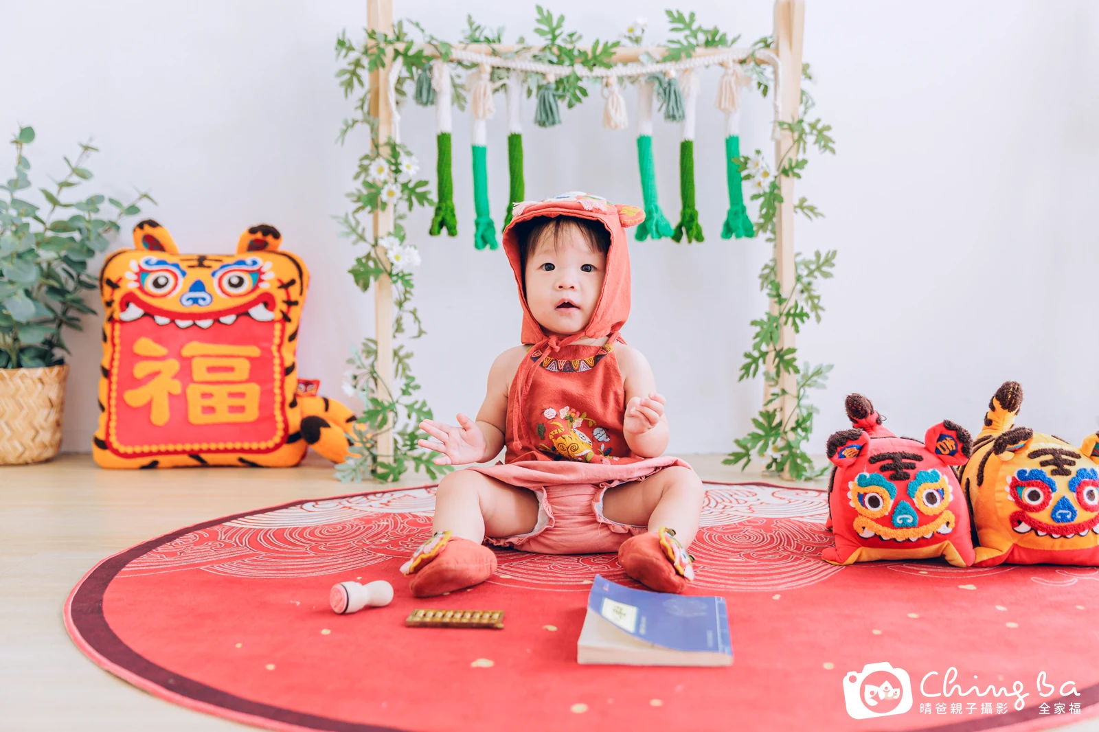 芯芯的台中小家庭抓周拍攝現場