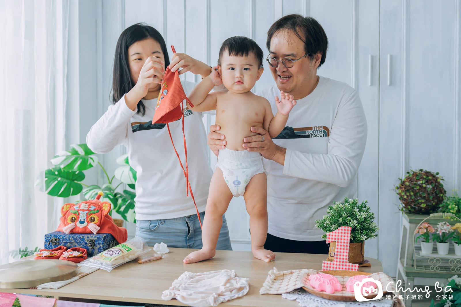 祐祐的台中小家庭抓周拍攝現場