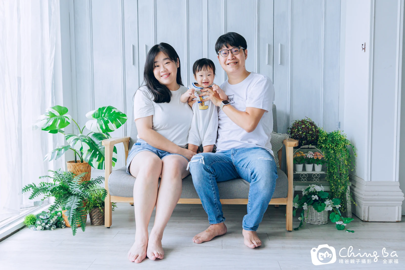 晴的台中小家庭抓周拍攝現場