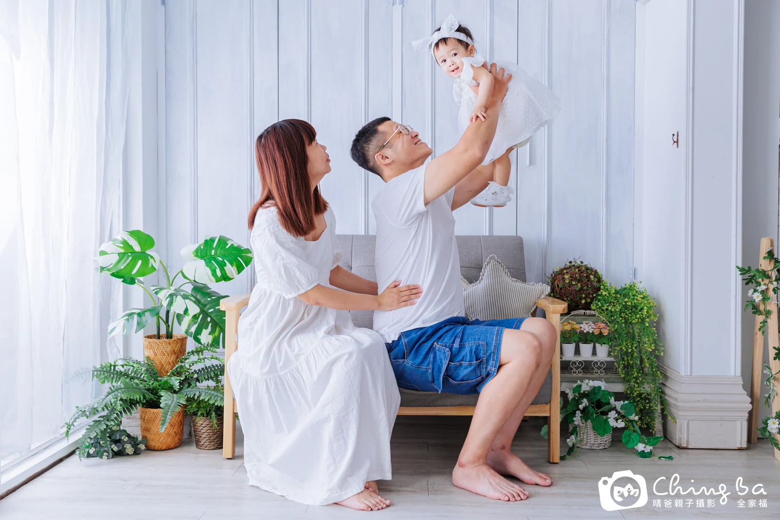 玥的台中小家庭抓周拍攝現場