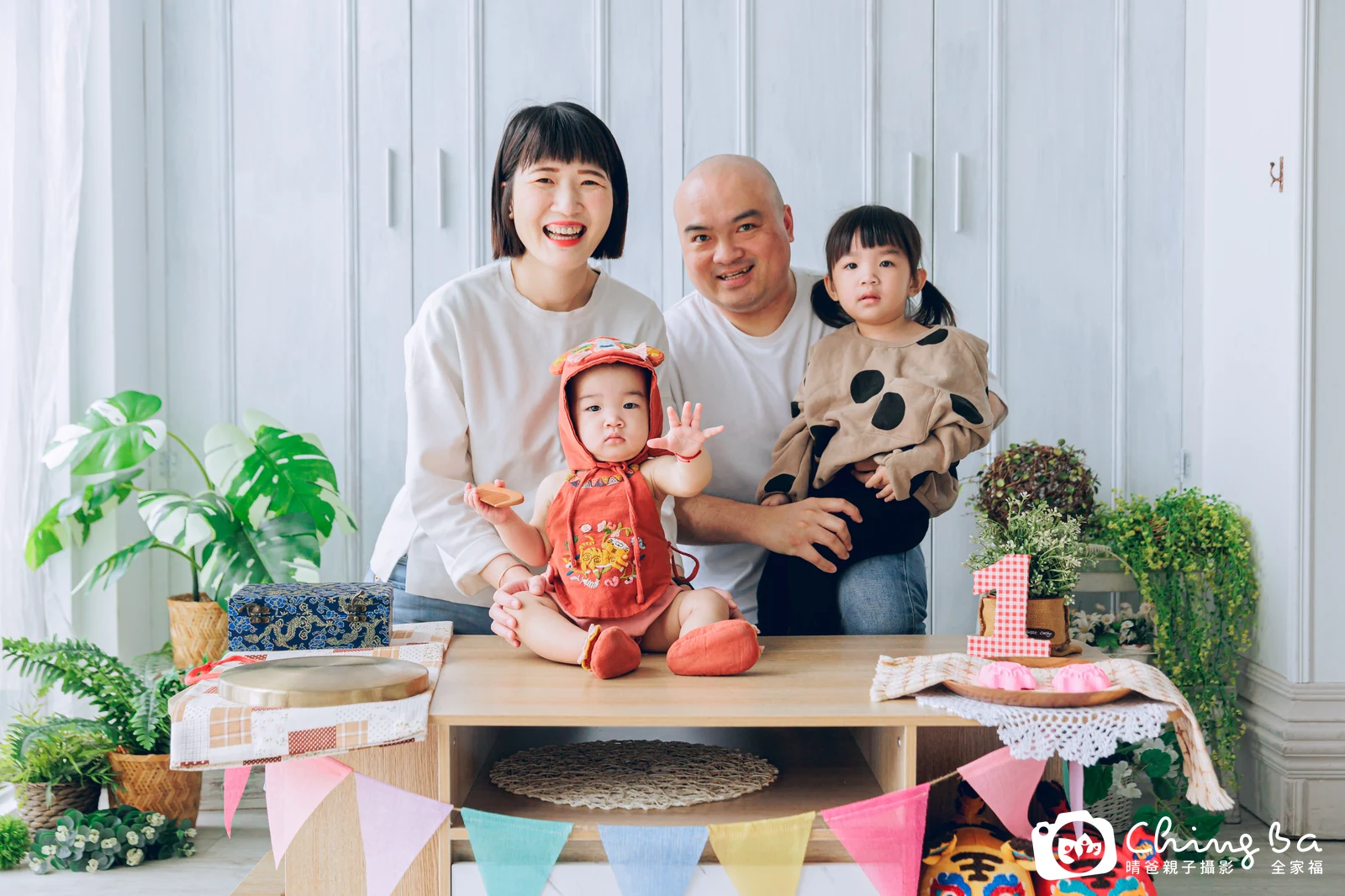 小玥的台中小家庭抓周拍攝現場