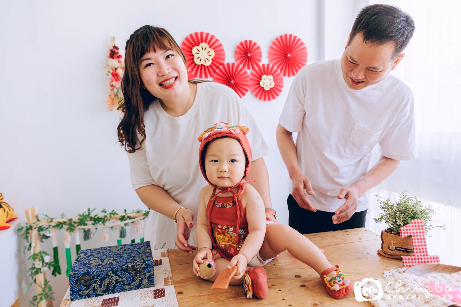 霆在台中拍小家庭抓周的珍貴一刻
