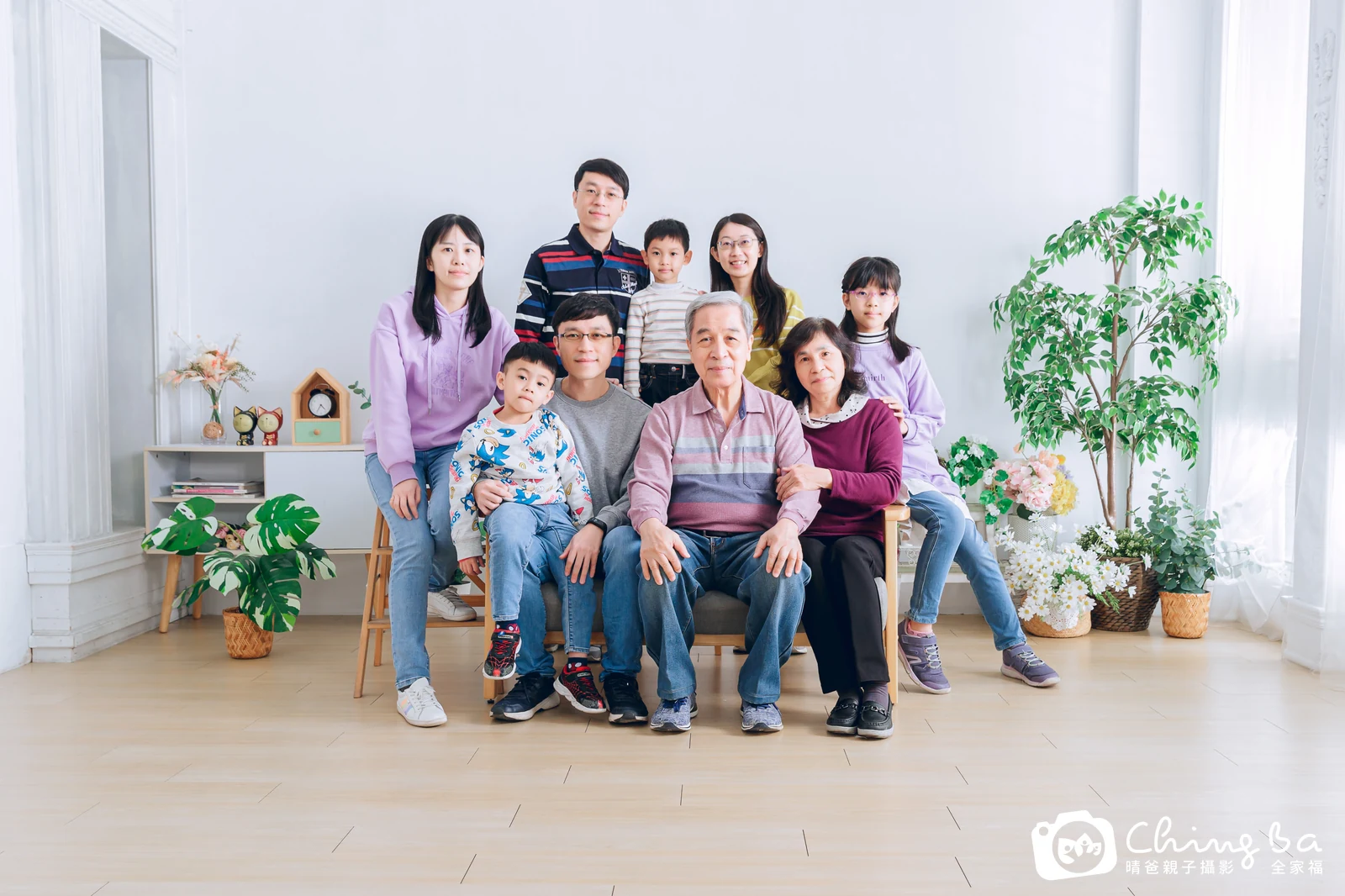 家族全家福作品|2024 年春季|晴爸親子攝影