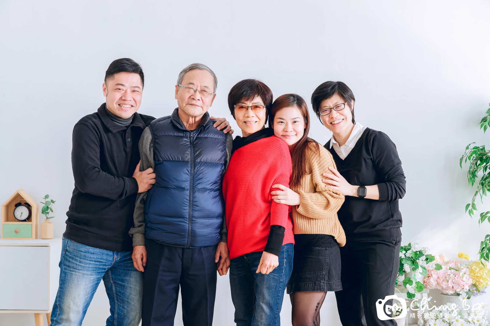 台中攝影棚的家族全家福紀念照