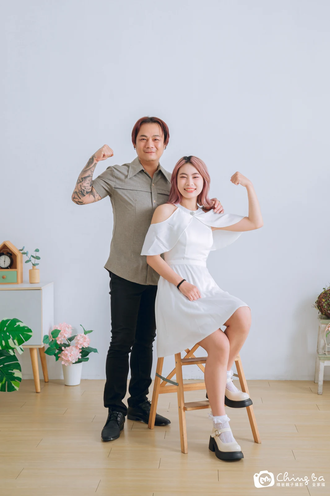 台中攝影棚的家族全家福紀念照