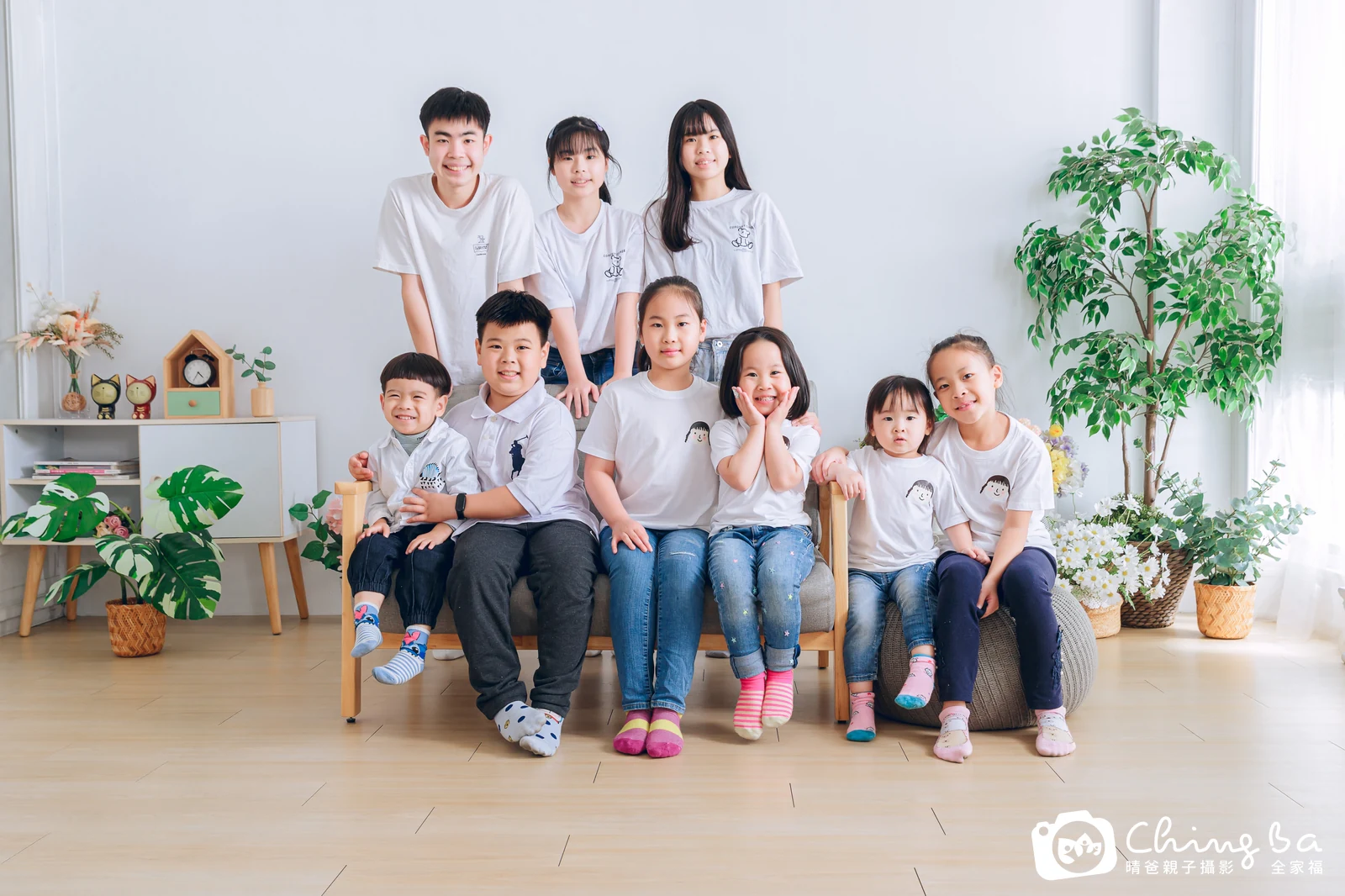 台中攝影棚的家族全家福紀念照