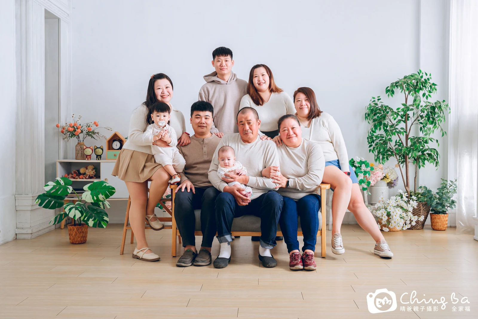 家族全家福作品｜2026 年新春｜晴爸親子攝影