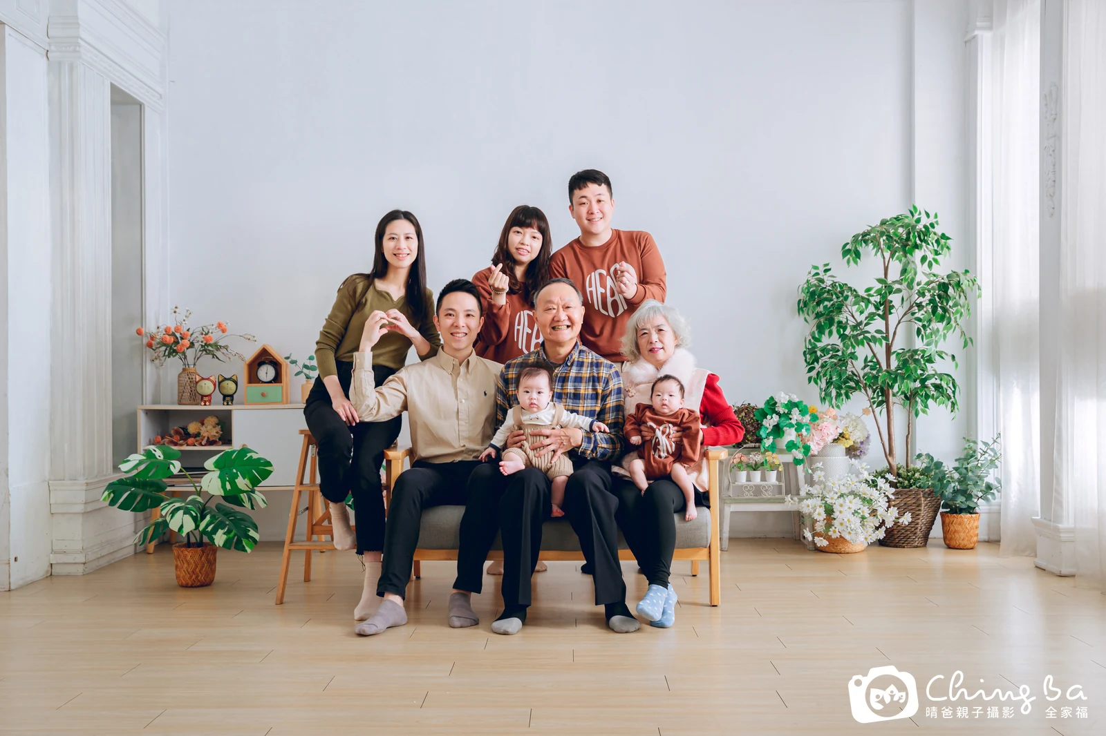 家族全家福作品｜2026 年春季｜晴爸親子攝影