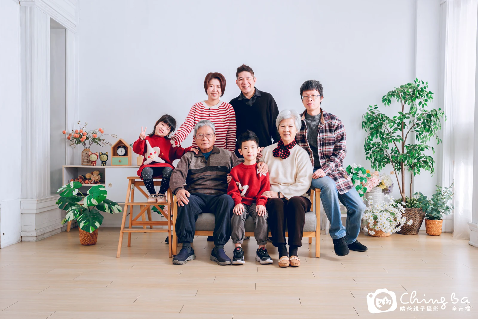 家族全家福作品｜2026 年新春｜晴爸親子攝影