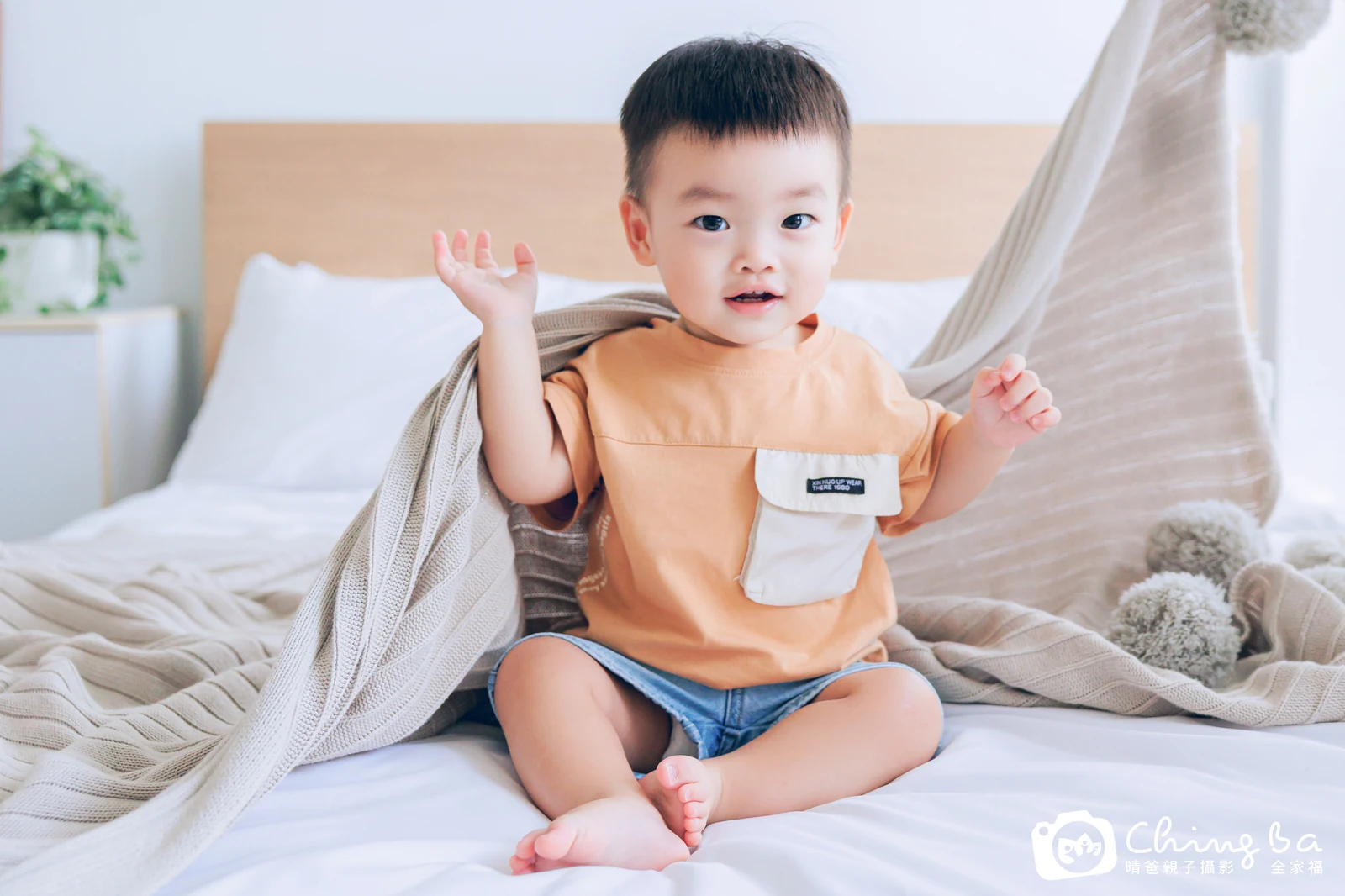 棚內親子寫真作品照|2025 年秋季|晴爸親子攝影