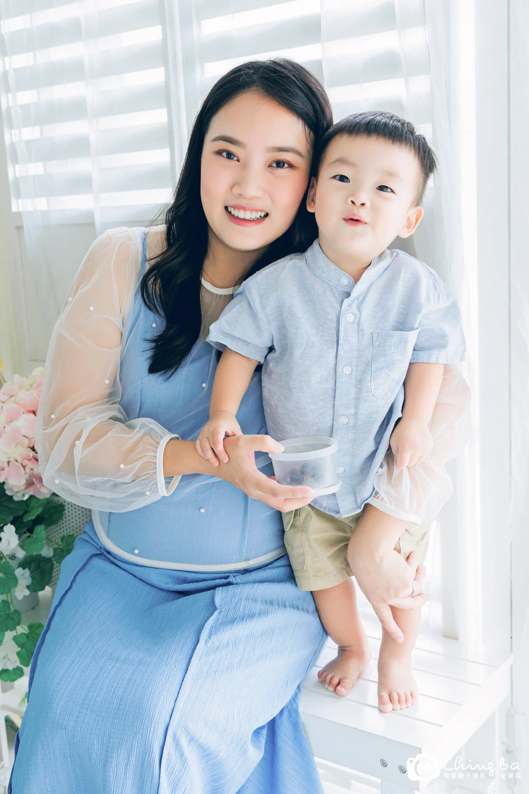 棚內親子寫真作品照|2025 年秋季|晴爸親子攝影