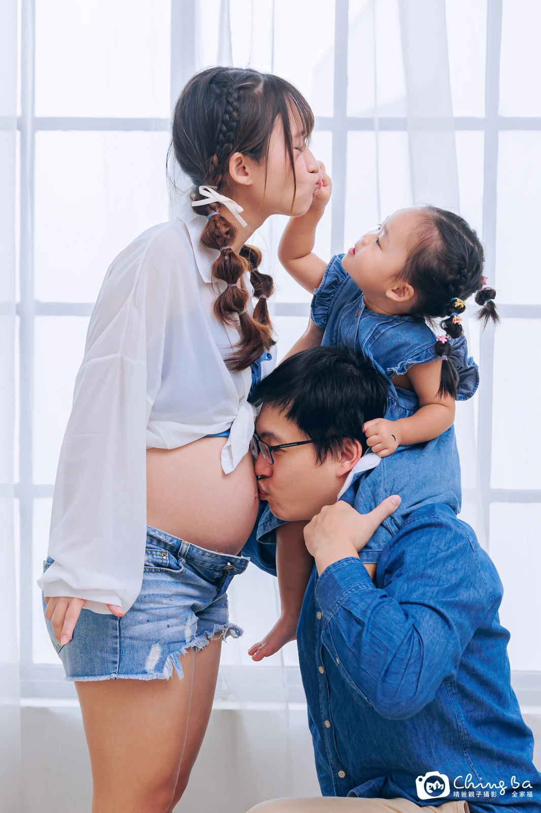 棚內親子寫真作品照｜2025 年夏季｜晴爸親子攝影