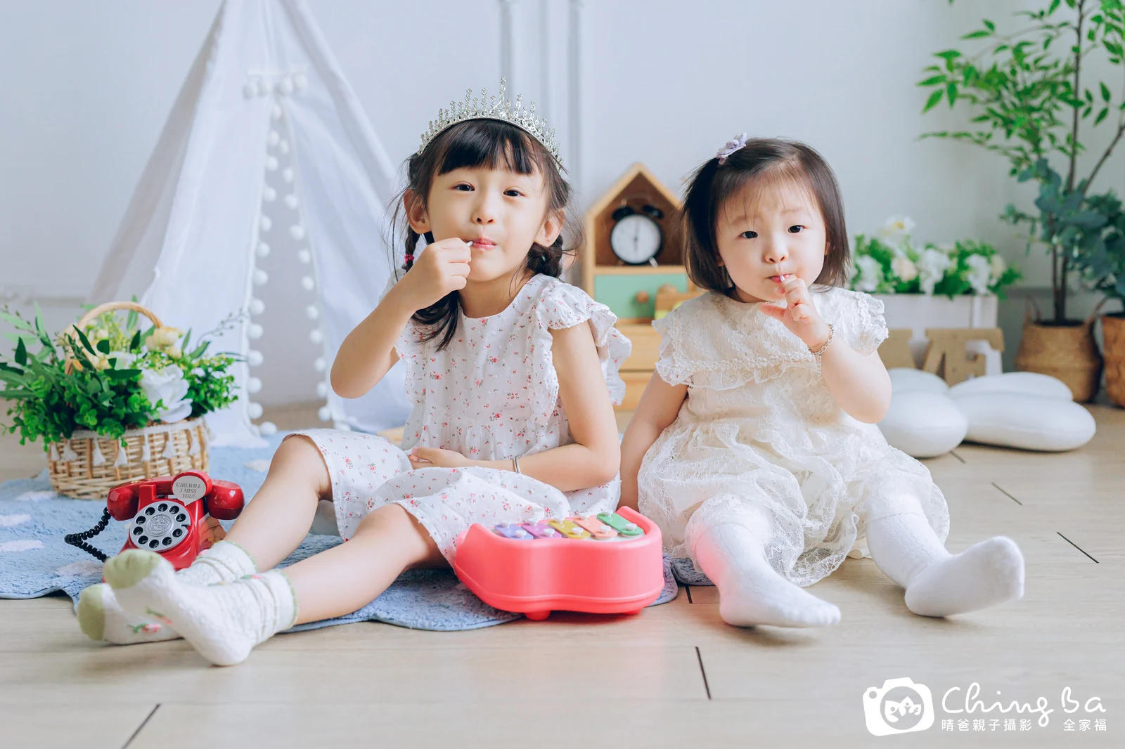 棚內親子寫真作品照｜2025 年春季｜晴爸親子攝影