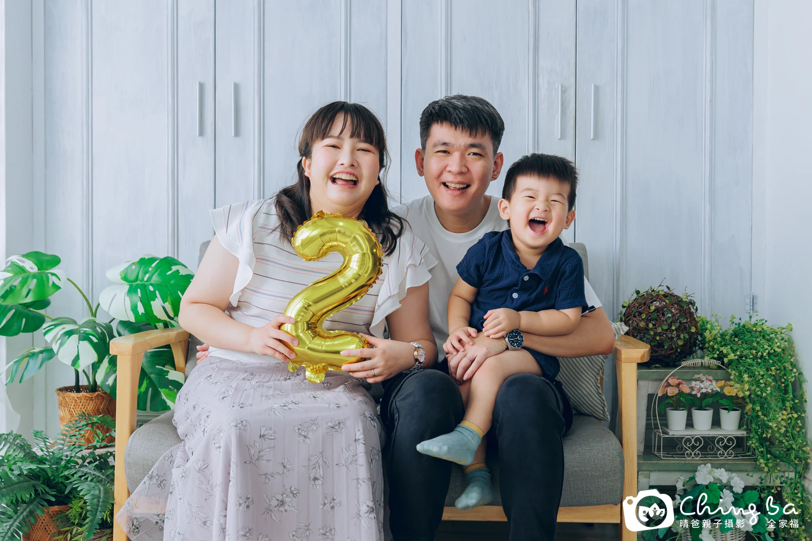 棚內親子寫真作品照|2025 年秋季|晴爸親子攝影
