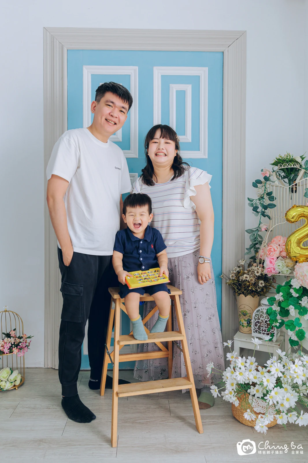 棚內親子寫真作品照|2025 年秋季|晴爸親子攝影