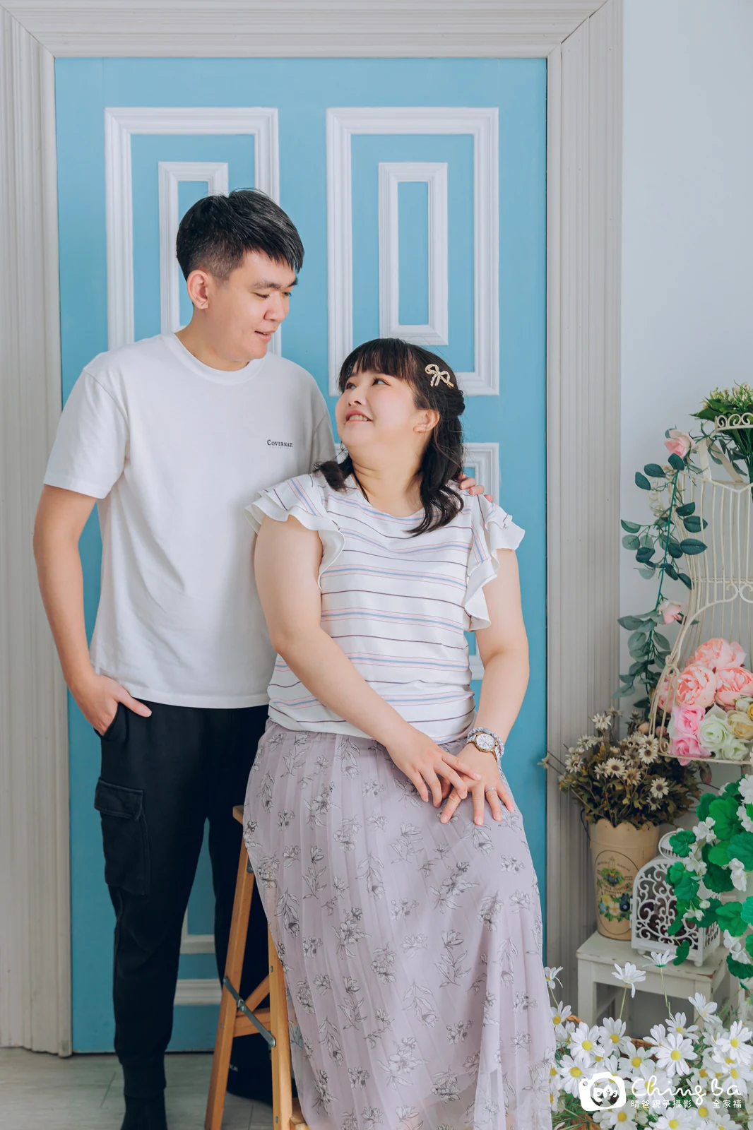 棚內親子寫真作品照|2025 年秋季|晴爸親子攝影